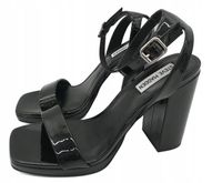 BUTY DAMSKIE SANDAŁY LAKIEROWANE Czarne MODNE Steve Madden Balt r,41