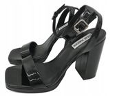 BUTY DAMSKIE SANDAŁY LAKIEROWANE Czarne MODNE Steve Madden Balt r,41