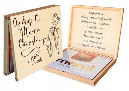 PODZIĘKOWANIE DLA RODZICÓW CHRZESTNYCH NA ŚLUB WESELE Z GRAWEREM IMIONA na Arena.pl