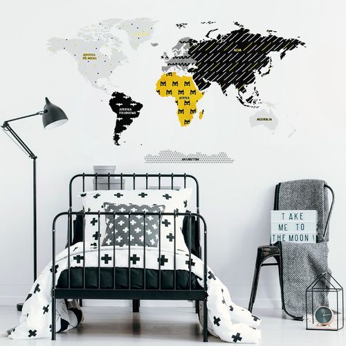 Naklejka Mapa Świata Superbohater DK330 L na Arena.pl