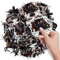 NAKLEJKI ETYKIETY NA ZESZYT NALEPKA Z POSTACIAMI WIEDŹMIN WZORY 6 SZT