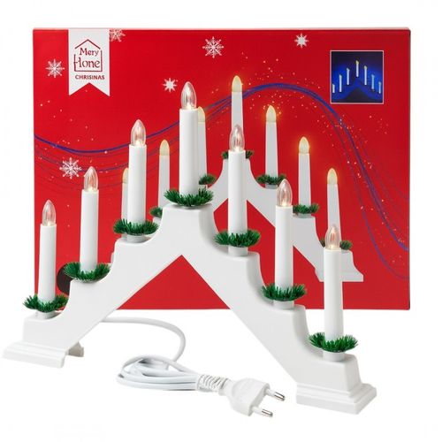 świecznik adwentowy led, ciepła biel 7 świec lampka biała lamp61 na Arena.pl