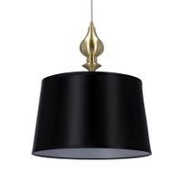 Wisząca lampa salonowa Prima okrągła nad stół czarna złota