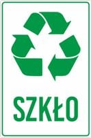 NAKLEJKI SZKŁO ŚMIECI NA ŚMIETNIK KOSZ WODOODPORNE 30x20 cm