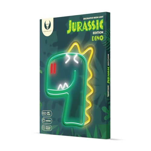 Neon PLEXI LED JURASSIC DINO zielony FLNJ02 Forever Light na Arena.pl