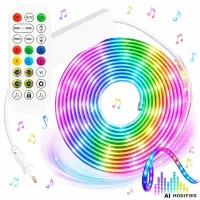 Taśma neon led 10m RGB bluetooth aplikacja pilot zew i wew wodoodporna