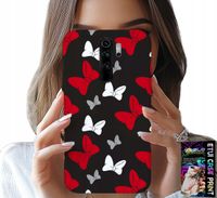 ETUI DO XIAOMI REDMI 9 - KOKARDKI CZERWONO BIAŁE MYSZKA, WZORY