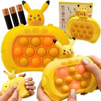 GRA ZRĘCZNOŚCIOWA KLIKUŚ POP IT ANTYSTRESOWA ELEKTRYCZNA ŻÓŁTA KONSOLA