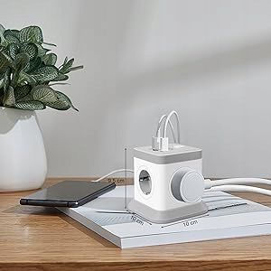 LISTWA ANTYPRZEPIĘCIOWA KOSTKA OCHRONNA 7w1 !! 4 GNIAZDKA + 3 USB JAKOŚĆ !! na Arena.pl