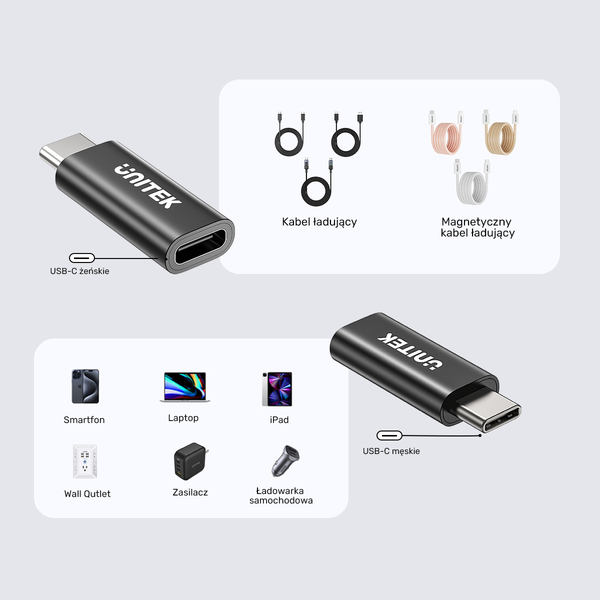 Unitek Adapter blokujący dane USB-C zdjęcie 10