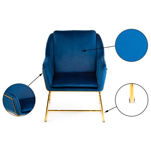 Fotel Stella Gold Blue na Arena.pl
