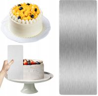 Packa do Wygładzania Tortu Stal Nierdzewna Srebrna 22cm Skrobka Cukiernicza