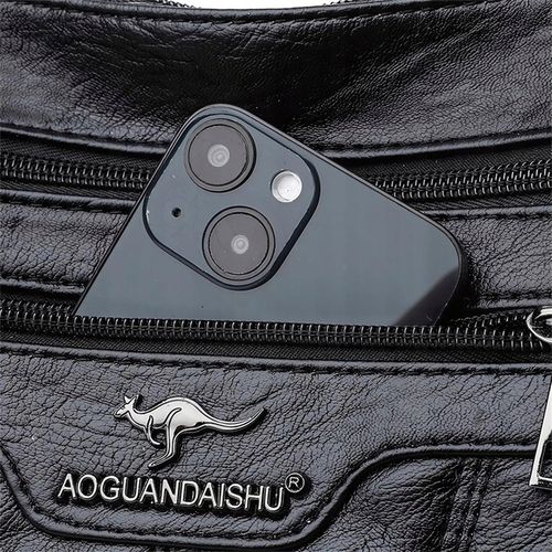 TOREBKA DAMSKA SKÓRZANA NA RAMIĘ CZARNA ELEGANCKA ZE SKÓRY POJEMNA TORBA na Arena.pl