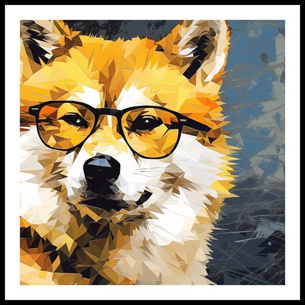Plakat 80x80cm Intelektualny Psiak zdjęcie 3