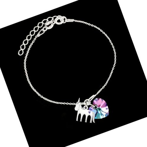 Bransoletka dla Dziewczynki Jednorożec Koń Srebro na Arena.pl