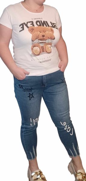 Spodnie jeansowe pluse size zdjęcie 2