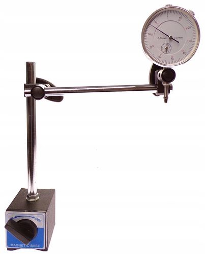 CZUJNIK ZEGAROWY 0-10 0,01 DO SPRAWDZANIA BICIA + UCHWYT STATYW MAGNETYCZNY na Arena.pl