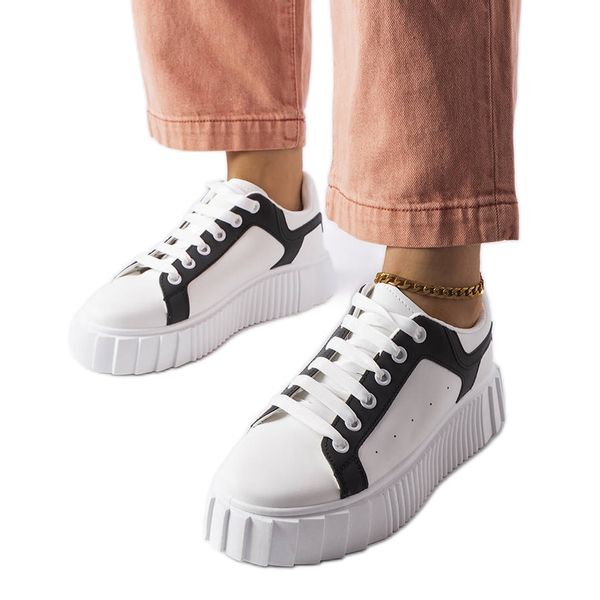 Białe sneakersy na platformie r.40 zdjęcie 1