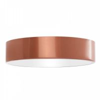 Plafon LAMPA sufitowa Cleo 137623691880 TEAM okrągła OPRAWA metalowa natynkowa różowe złoto biała