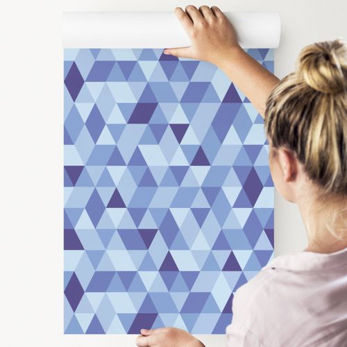 Tapeta GEOMETRYCZNA - Kolorowe Trójkąty na Arena.pl