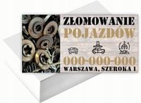 Wizytówki firmowe 200 szt DUŻO WZORÓW do wyboru ZŁOMOWANIE POJAZDÓW