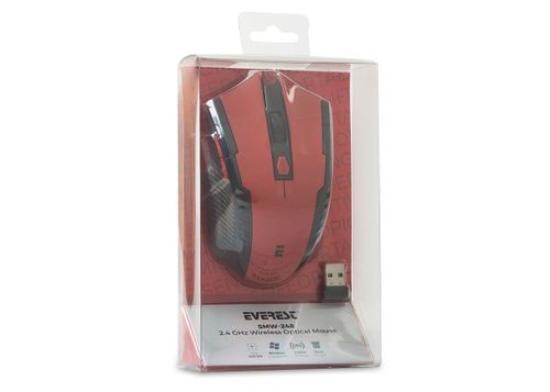 EVEREST SMW-248 Wireless Mouse Red 1600DPI na Arena.pl