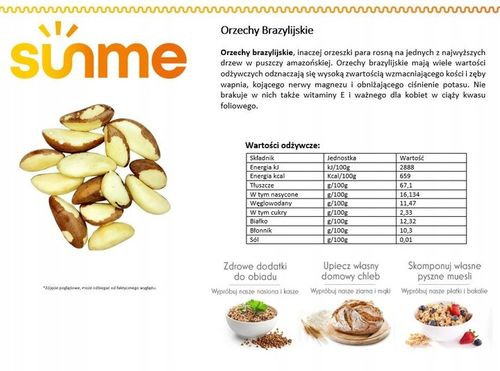 ORZECHY BRAZYLIJSKIE 500g Kruszone Świeże ORZECH BRAZYLIJSKI POŁÓWKI jakość na Arena.pl