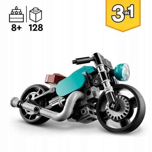 LEGO Creator 3w1 Motocykl vintage Rower Dragster 31135 na Arena.pl
