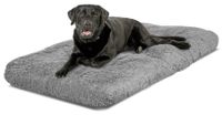Legowisko dla psa poduszka wysoki bok shaggy 130x90 cm jasnoszare XL