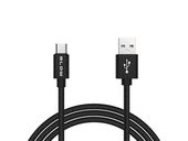 Przyłącze USB A - micro B 1,0m plecionka czarny BLISTER