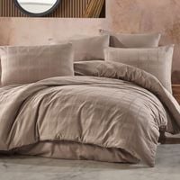 Pościel satyna bawełniana MARSELA LIGHT BROWN/220x200 EXCLUSIVE
