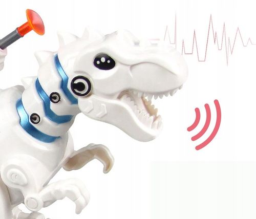 DUŻY DINOZAUR ROBOT TREX CHODZI RYCZY ŚWIECI ZIEJE na Arena.pl