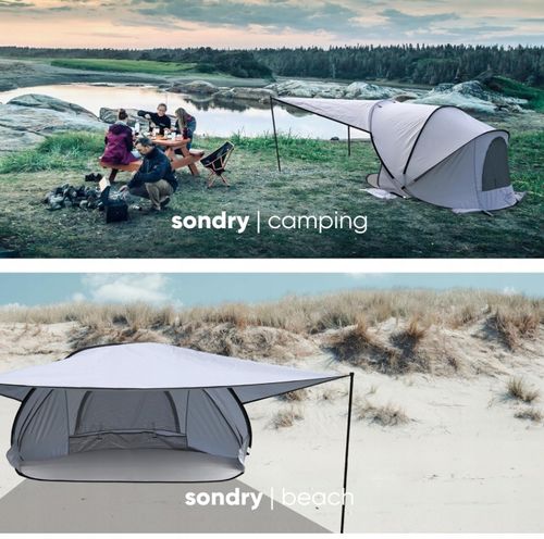 Sondry Namiot plażowy Pop Up dla 3-4 osób, z żaglem UV UPF 50+ na Arena.pl