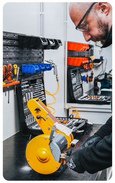 SZLIFIERKA STOŁOWA KAMIENIOWA TAŚMOWA 2W1 1850W PM-SS-1850M-2W1 zdjęcie 13