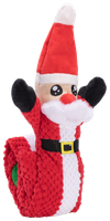 Pluszowa zabawka dla psa zwijany Święty Mikołaj z piszczałką 69x17x4cm