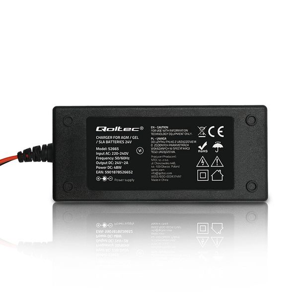 Qoltec ładowarka do akumulatorów 24V 2A zdjęcie 6