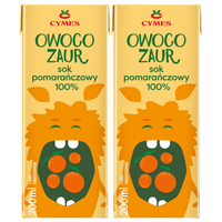 Cymes Owocozaur Sok o smaku pomarańczowym 200 ml x 2 sztuk