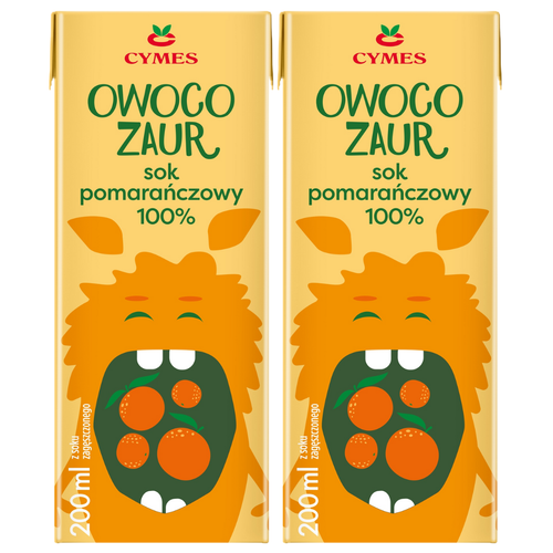 Cymes Owocozaur Sok o smaku pomarańczowym 200 ml x 2 sztuk na Arena.pl