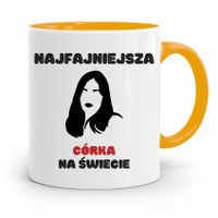 Kubek Żółty Prezent Dla Córki Najfajniejsza Córka Z Nadrukiem Ze Zdjęciem