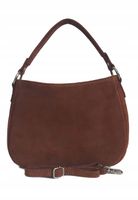 Włoska skórzana listonoszka Vera Pelle zamsz A5 Camel