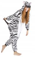 ONESIE ZEBRA DRES KOMBINEZON PRZEBRANIE KIGURUMI L