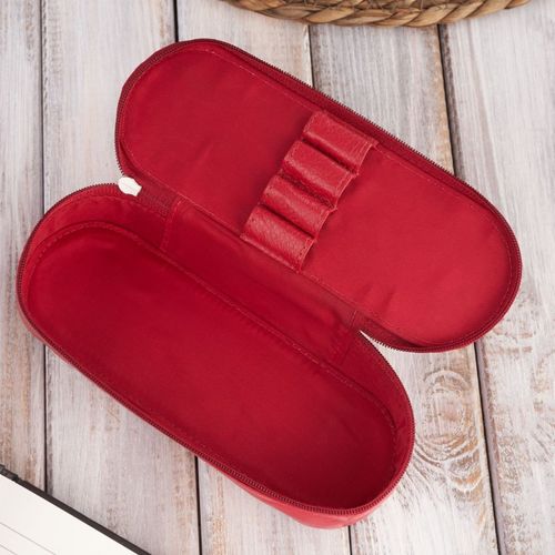 skórzane etui na okulary piórnik czerwony paolo peruzzi t-82-rd na Arena.pl