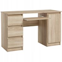 Biurko Komputerowe Młodzieżowe Dla Dziecka Półka Dąb Sonoma