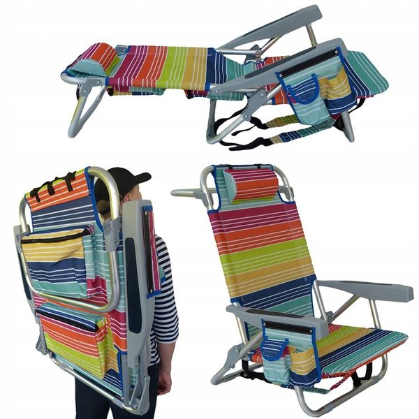leżak MULTICOLOR plażowy, ALUMINIUM,ogrodowy. zdjęcie 1
