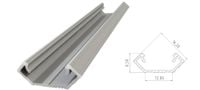 AL12-GLC1-AS-2020 – Profil LED narożny GLC1, srebrny anodowany, 2,02 m