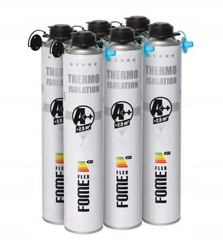 Piana PUR do ociepleń izolacji x6 +12 dysz do natrysku 850ml Fome Flex A++ na Arena.pl