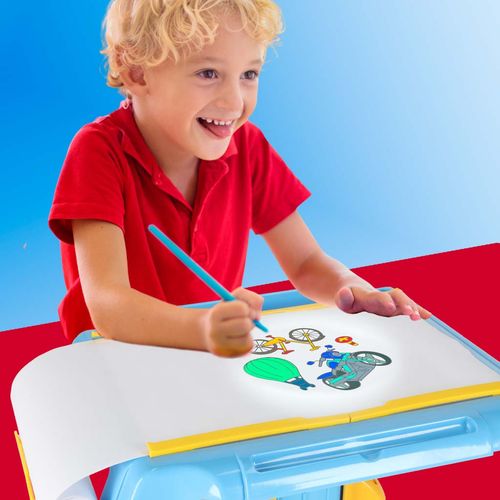 STOLIK RYSUNKOWY Z PROJEKCJĄ KOLORU NIEBIESKIEGO na Arena.pl