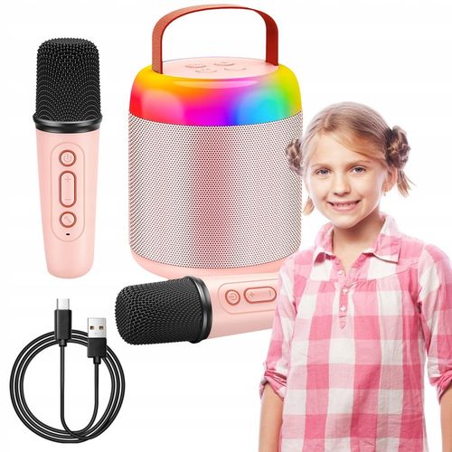 ZESTAW KARAOKE 2 MIKROFONY + GŁOŚNIK BEZPRZEWODOWY BLUETOOTH SUPER DŹWIĘK na Arena.pl