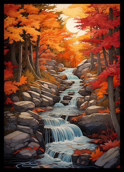 Plakat 29,7x42cm Jesienne Wodospady zdjęcie 2