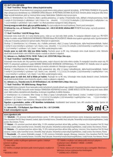 duck fresh discs mango verse - żelowy krążek do toalety 36ml + aplikator na Arena.pl